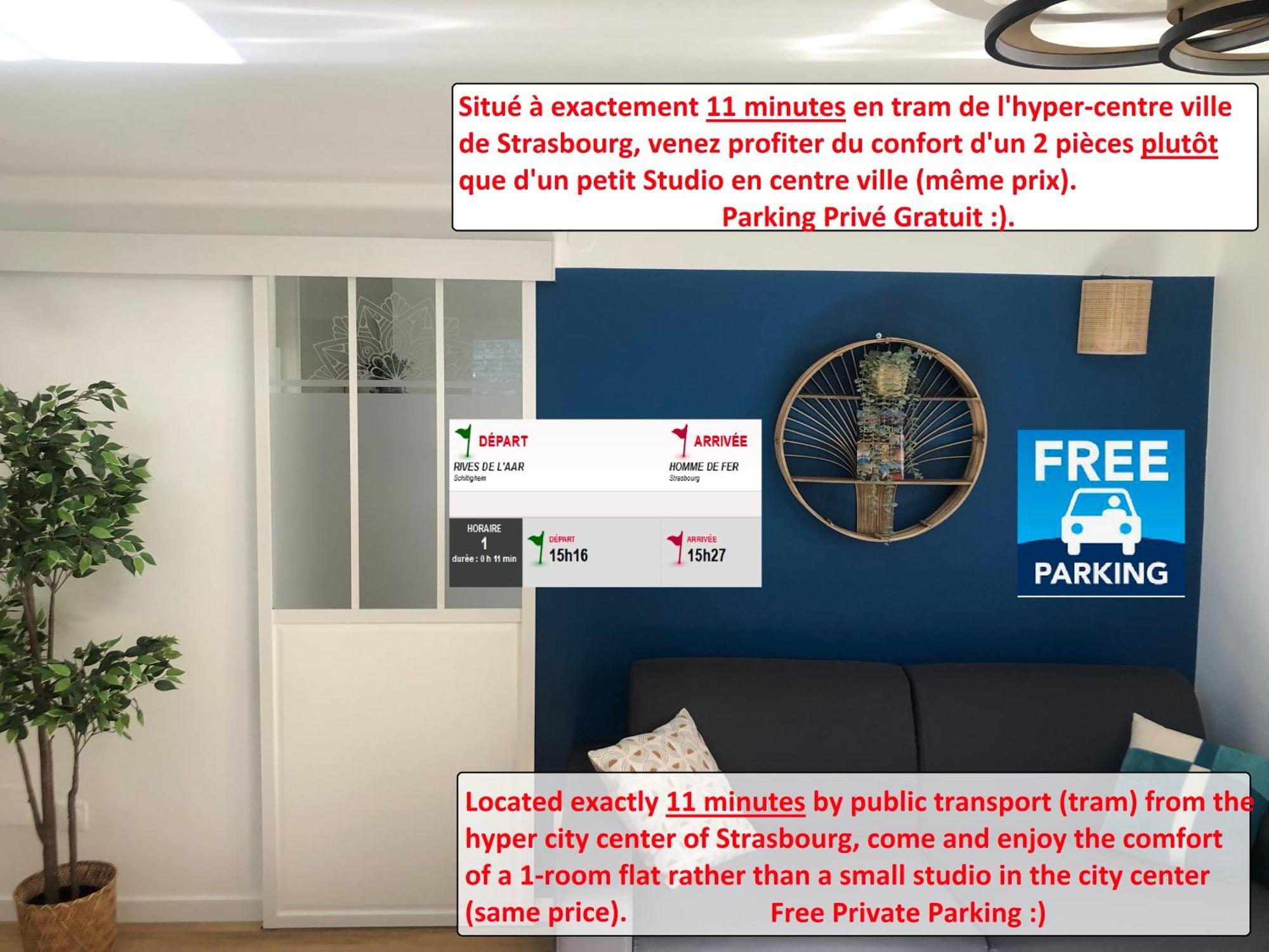 T2 - Tram Direct Strasbourg Centre Ville En 11 Min - Parking Gratuit Schiltigheim Eksteriør billede